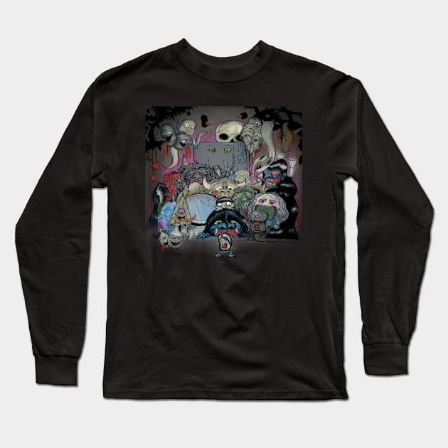 Yokai parade Long Sleeve T-Shirt by gatchabert